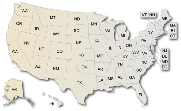 US Map of headstart programs